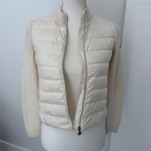 Moncler Girls Off White Puffer Winter Ski Fall Zip Jacket - Picture 8 of 16